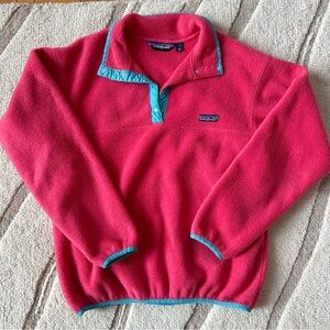 Patagonia Pink Crew Neck Fleece Sweater